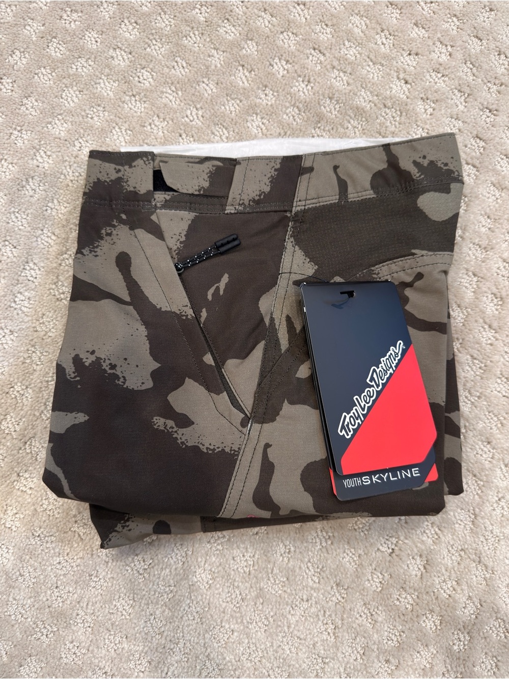 Boys Camouflage Skyline Bike Pants - Brown